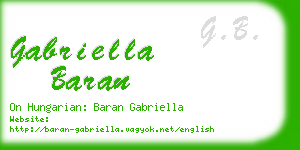 gabriella baran business card